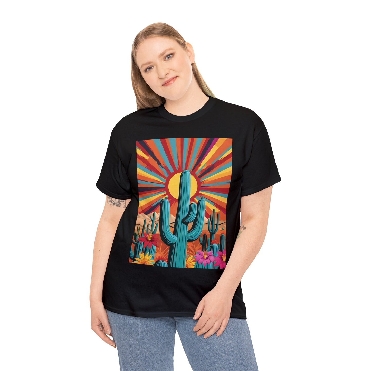 70's Style Colorful Desert Cotton Tee