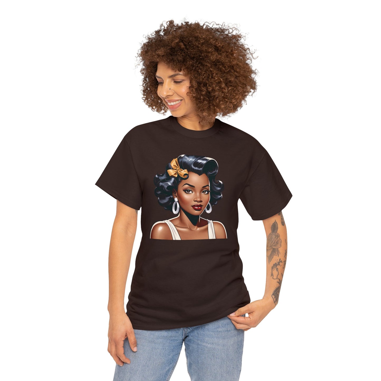 40's Style "Ebony Beauty" Cotton Tee