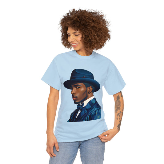 40's Style " A Man in Blue" Cotton Tee
