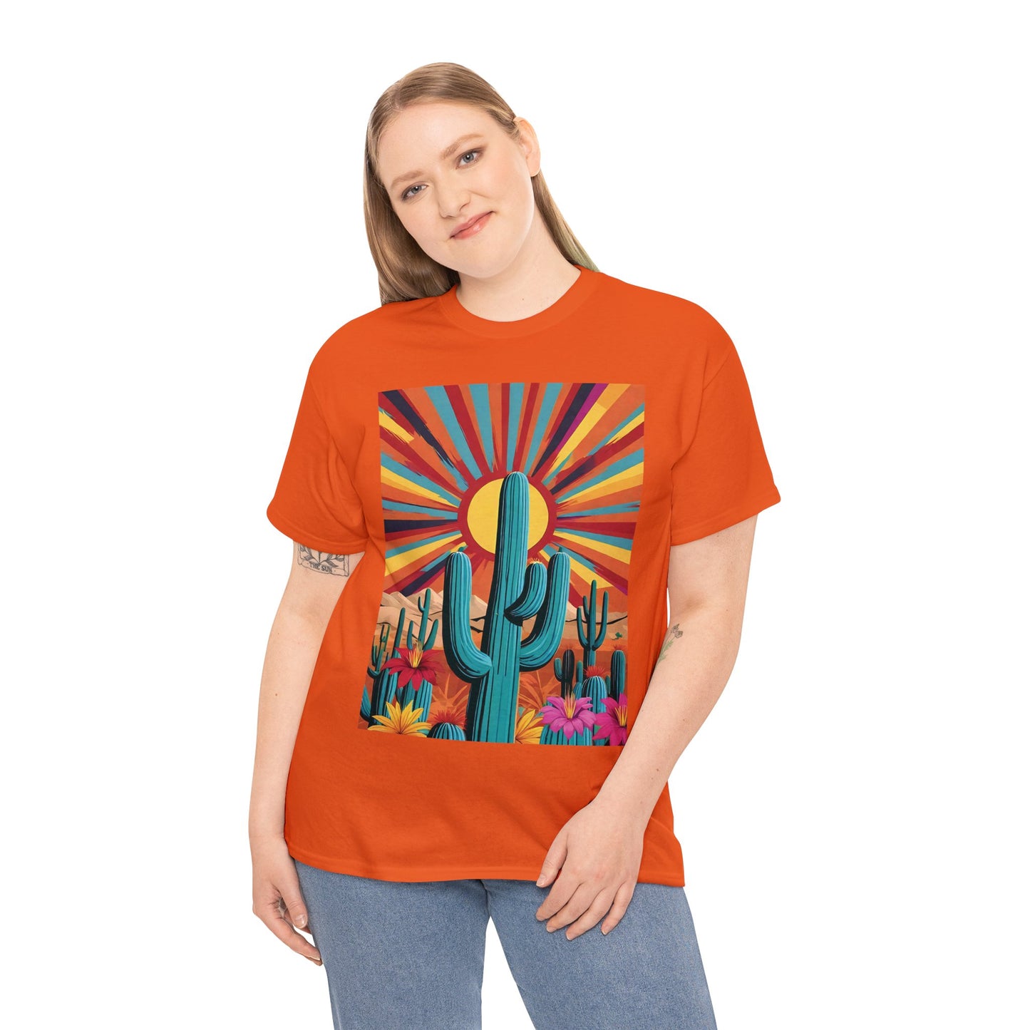 70's Style Colorful Desert Cotton Tee