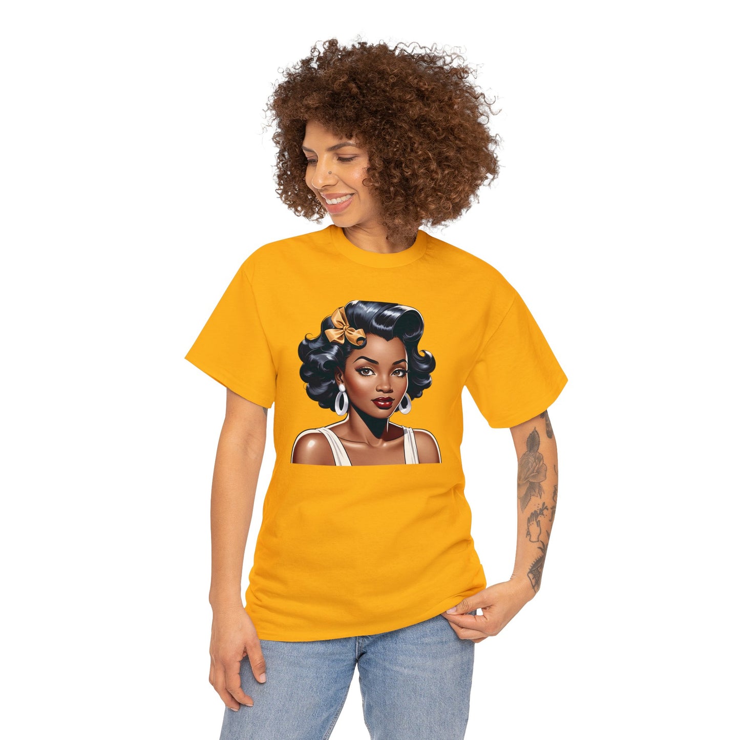 40's Style "Ebony Beauty" Cotton Tee