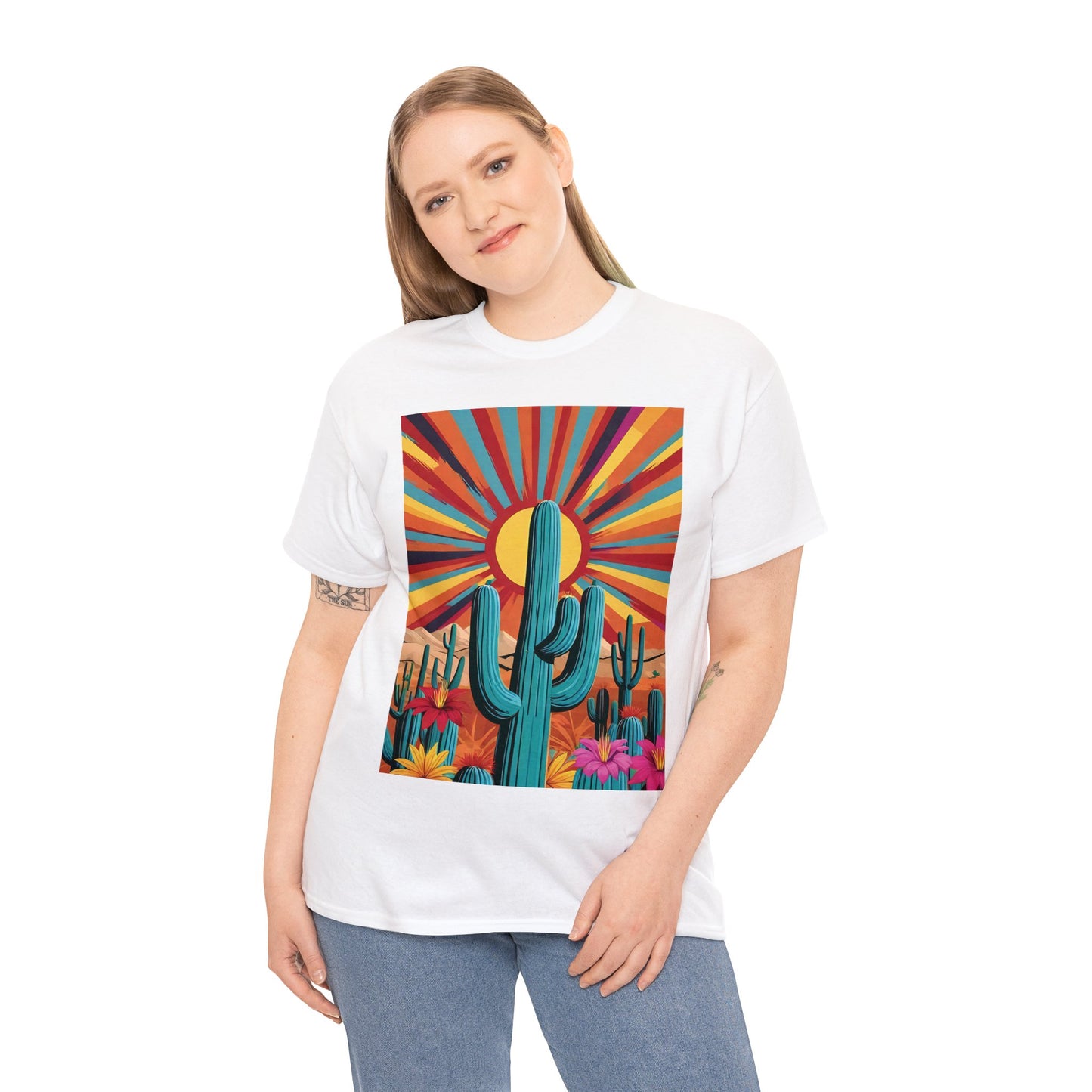 70's Style Colorful Desert Cotton Tee