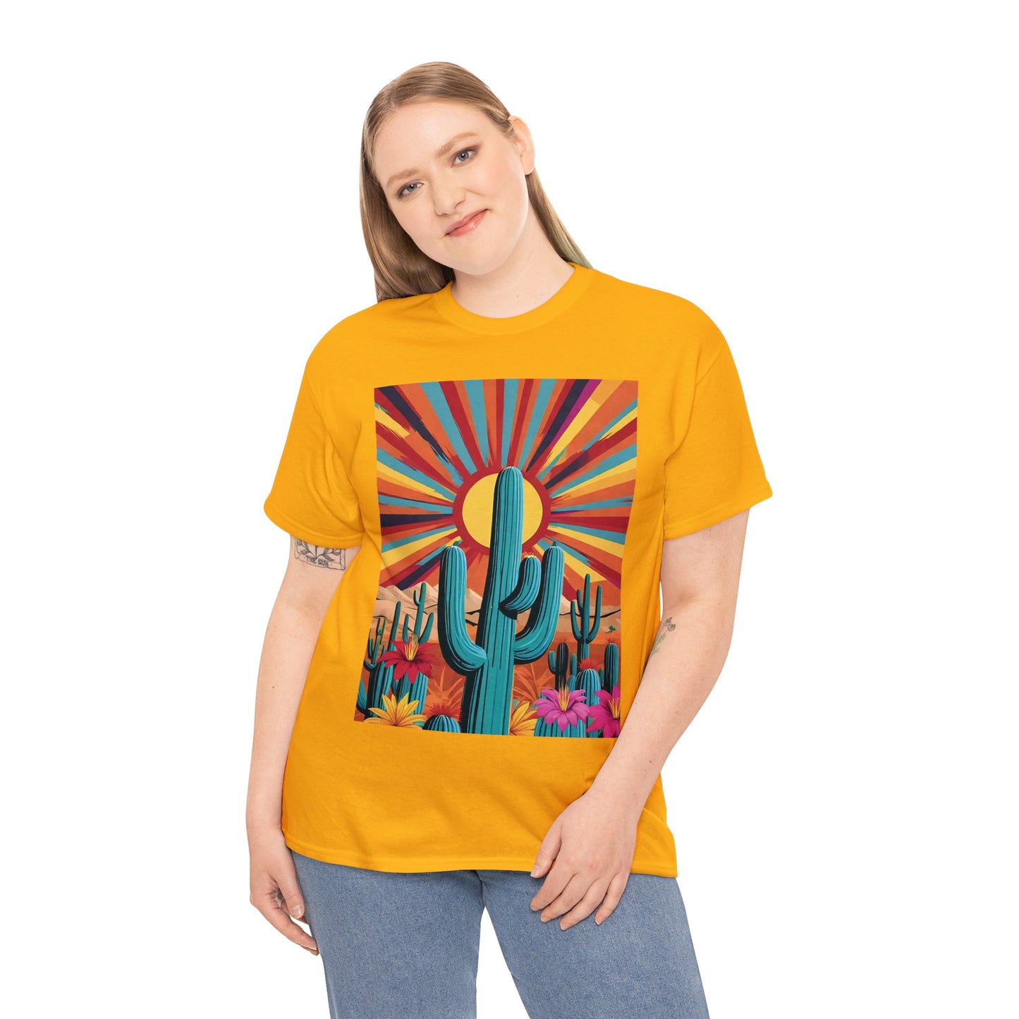 70's Style Colorful Desert Cotton Tee