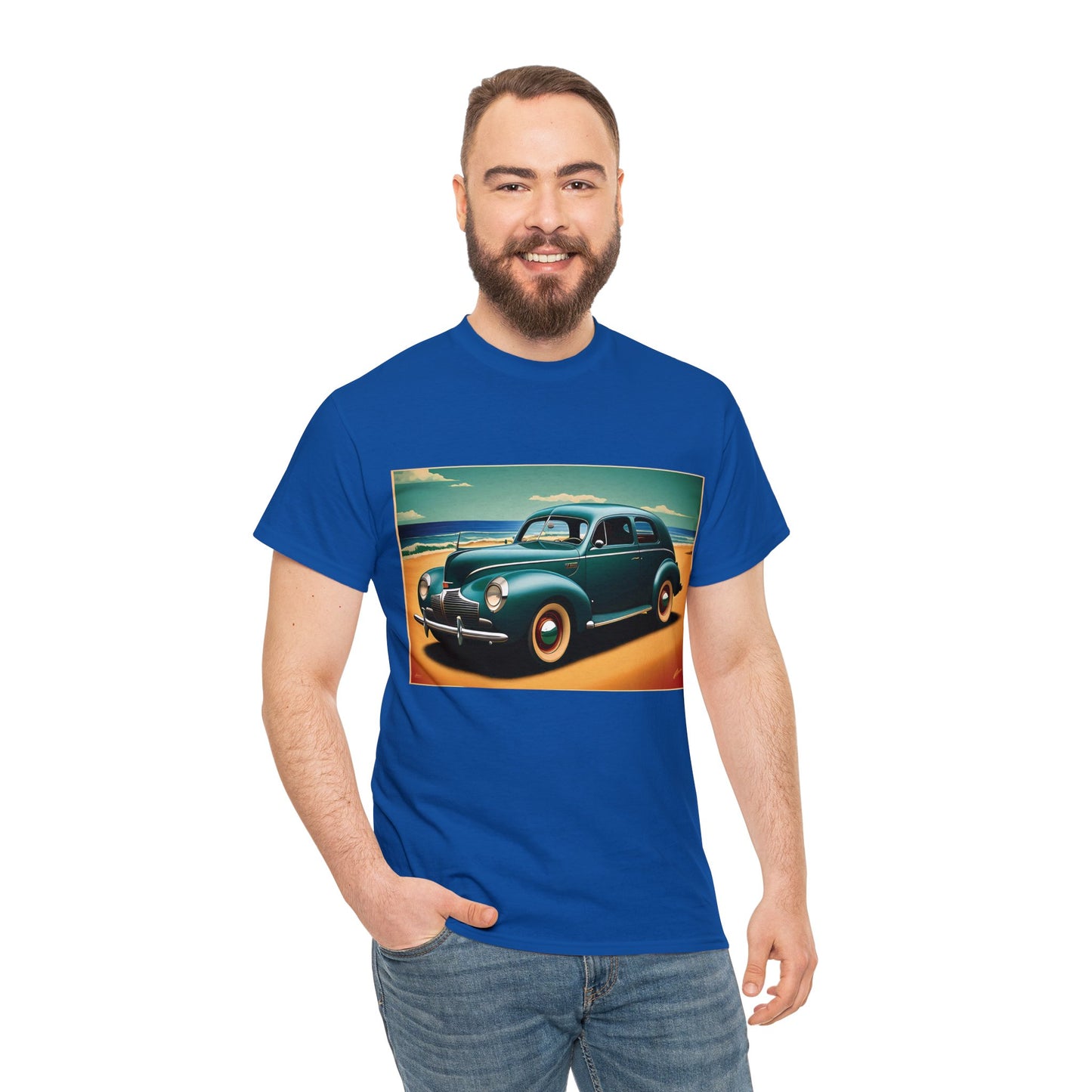 40's Style Day On The Beach Cotton Tee