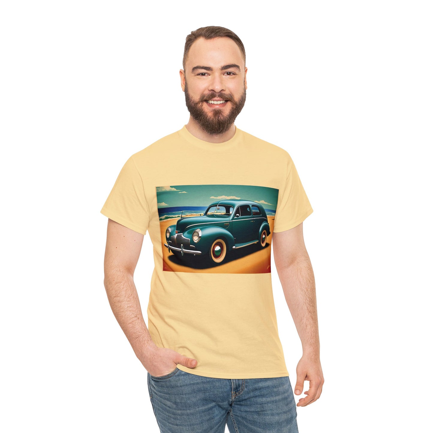 40's Style Day On The Beach Cotton Tee