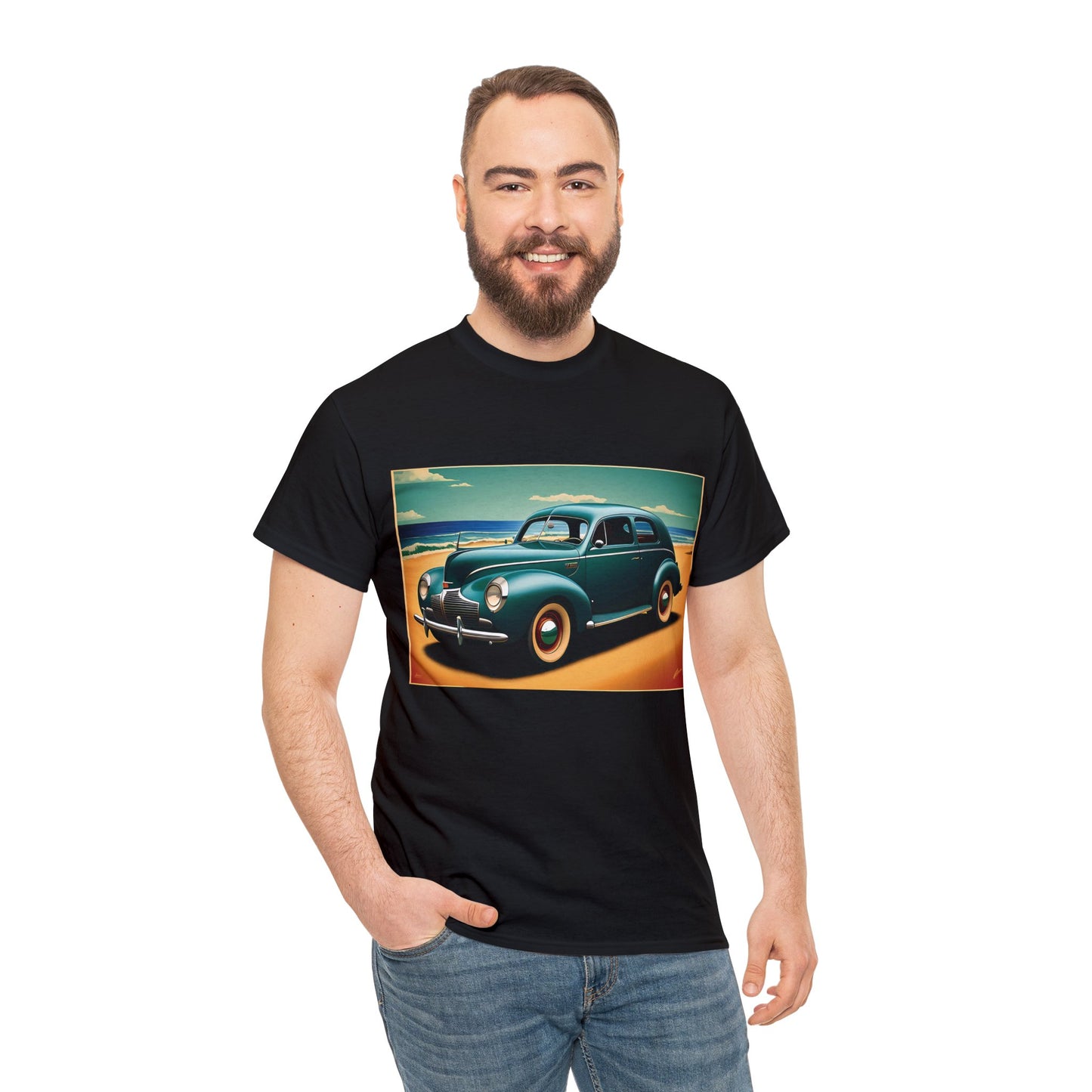 40's Style Day On The Beach Cotton Tee