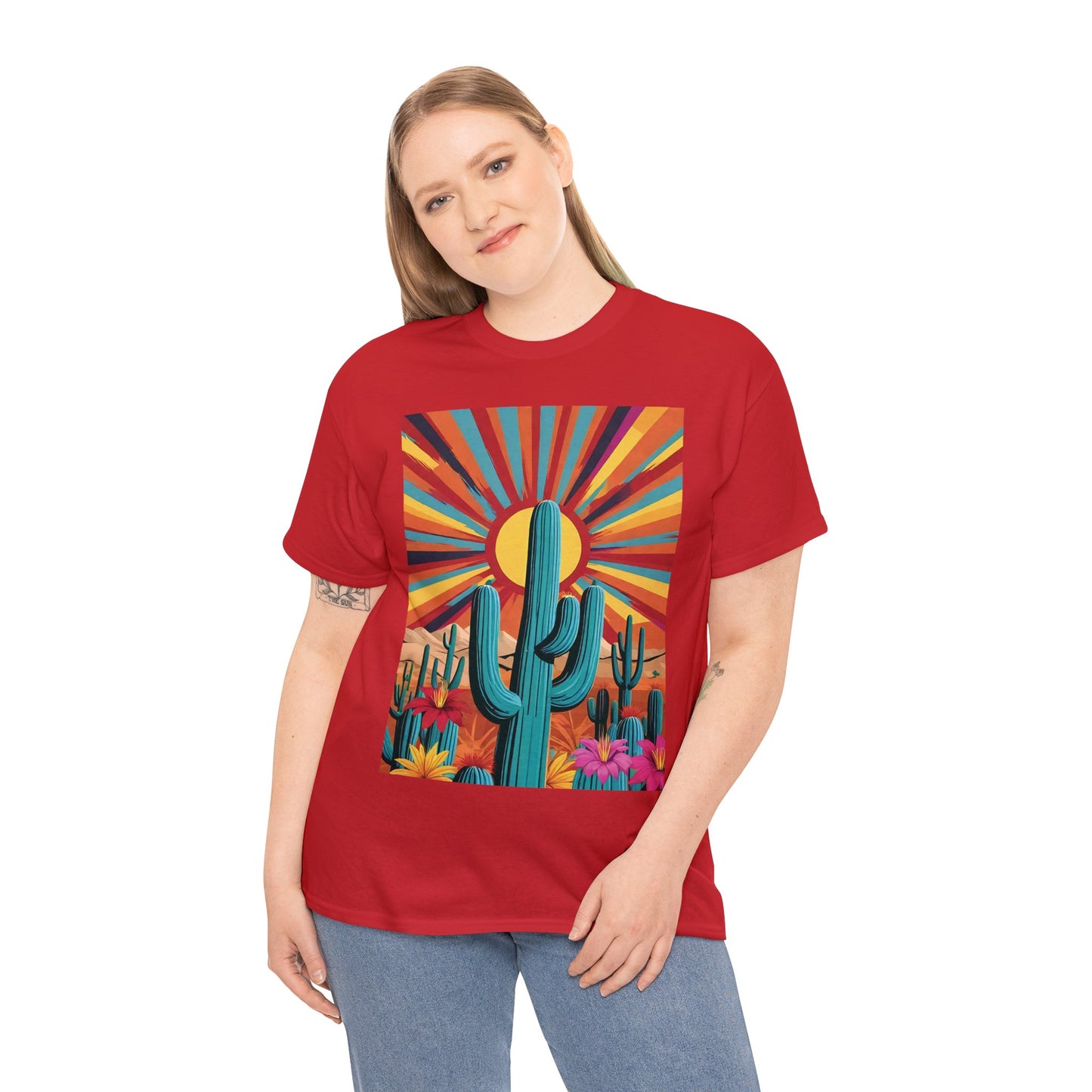 70's Style Colorful Desert Cotton Tee