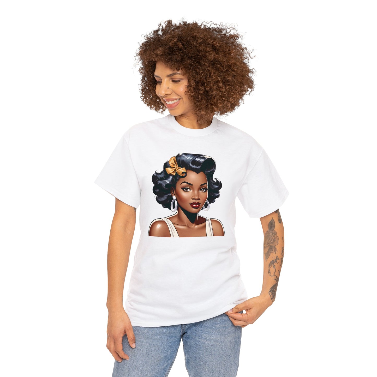 40's Style "Ebony Beauty" Cotton Tee